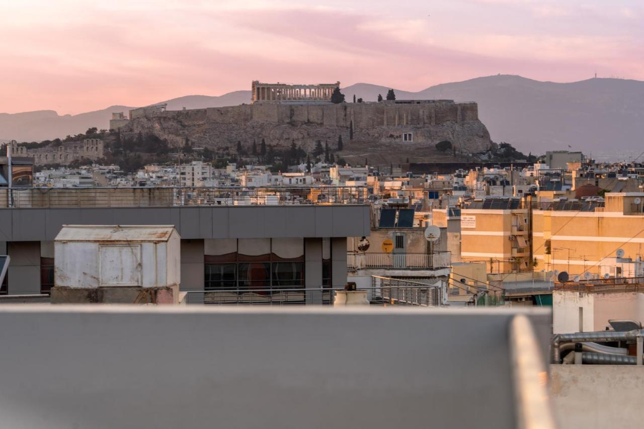 Sunny Penthouse W/ Acropolis View Next To Metro Atenas Exterior foto