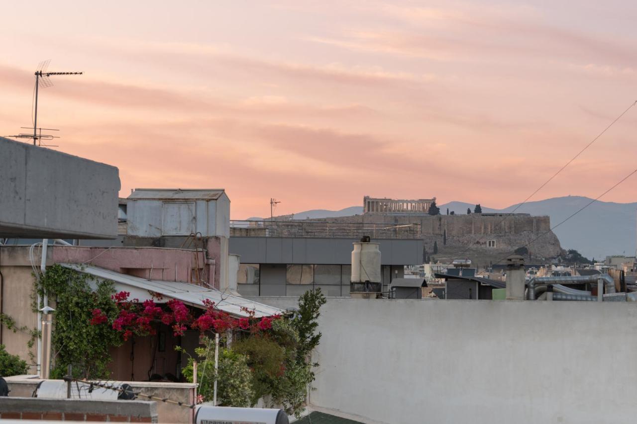 Sunny Penthouse W/ Acropolis View Next To Metro Atenas Exterior foto
